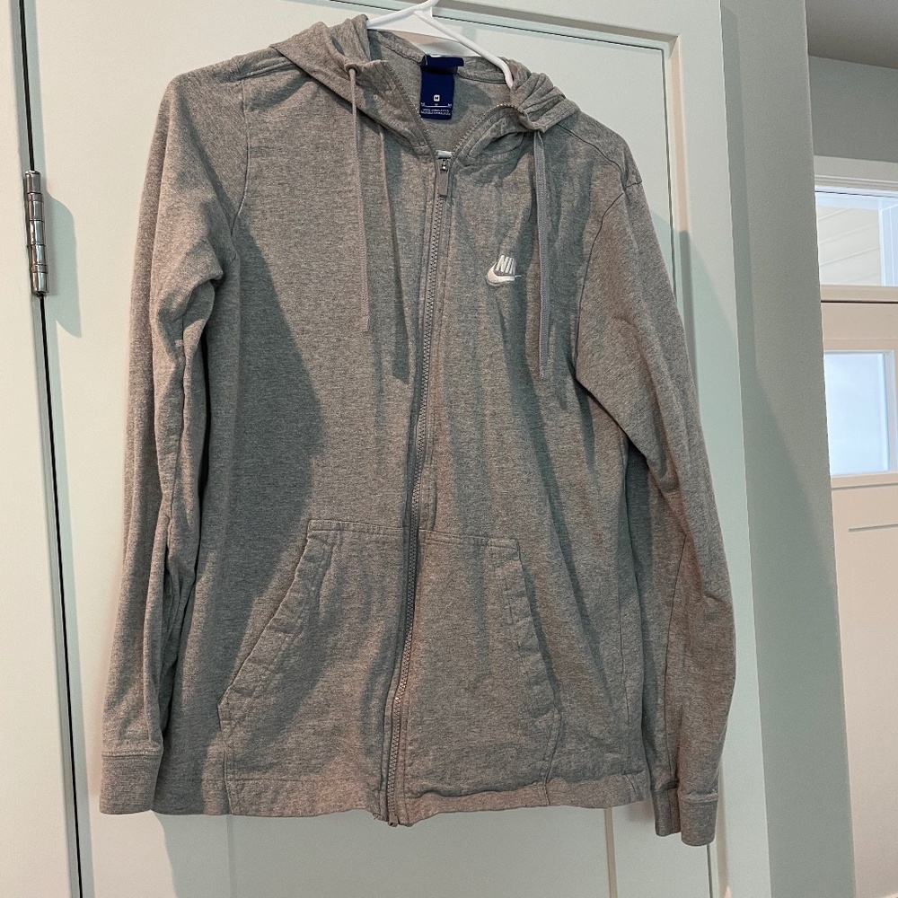 Nike women's grey zip up hoodie